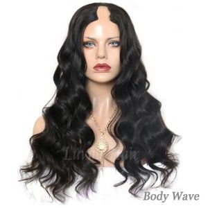 ▪️LUVME Virgin Hair 18 In 1B Body Wave U Part Wig